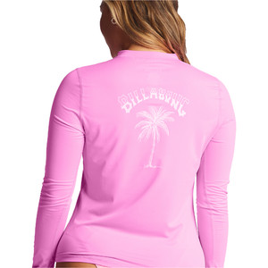 2023 Billabong Womens Core Loose Long Sleeve Rash Vest ABJWR00230 - Pink Daze